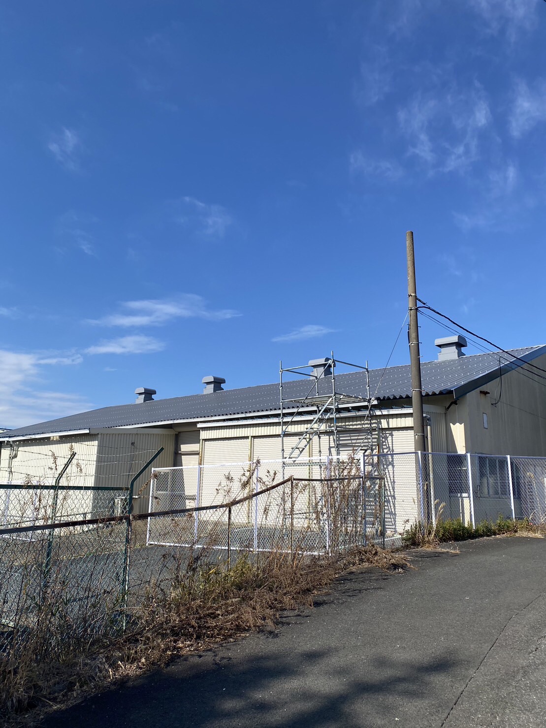 茨城県潮来市　工場の屋根塗装